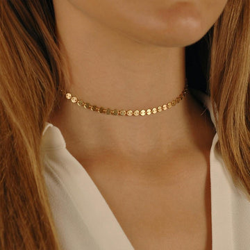 Gold Color Stainless Steel Choker Necklace – Trendy & Elegant