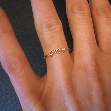 A-Z Initial Ring – Adjustable & Elegant