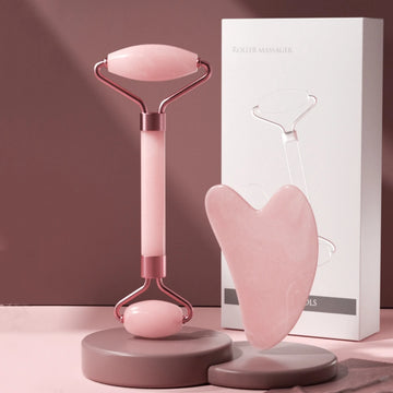 2-Piece Facial Massage Roller & Guasha Scraper