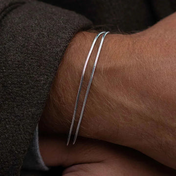 Men’s 1.5MM Square Chain Bracelet – Minimalist Titanium Steel Design
