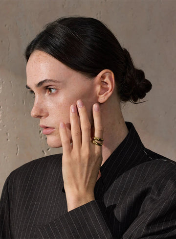 Sleek Double-Layered Stainless Steel Ring – Elegance & Modern Design