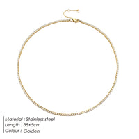 Fashion Crystal Stainless Steel Necklace – High-Quality Gold Plated