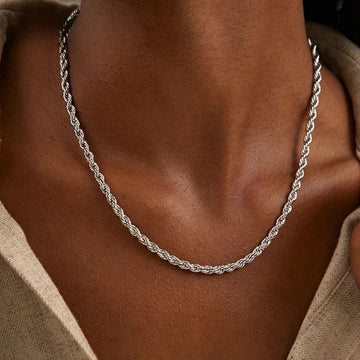 Stainless Steel Rope Chain Necklace