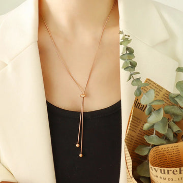 Snake Chain Adjustable Y Necklace – Elegant Clavicle Pendant