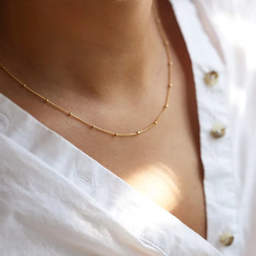Layered Chains Long Necklace – Gold/Rose Gold/Silver Color Link Chain